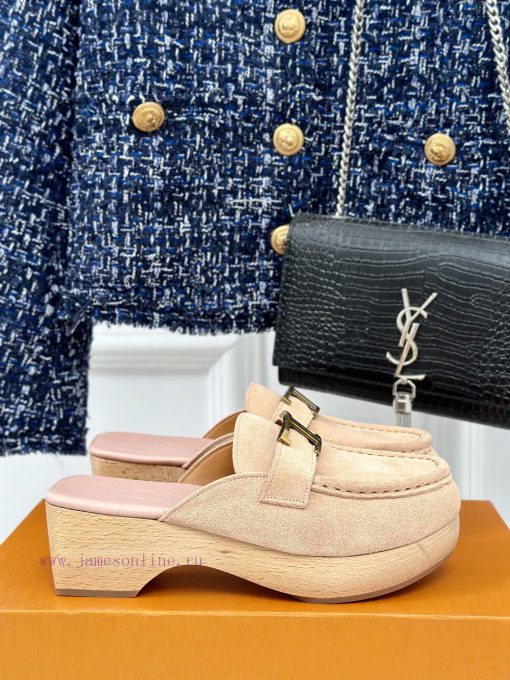 TOD's Classic Explosive Thick Bottom Metal BuckleHalf drag seriesOriginal customized calf le2tv08b5u