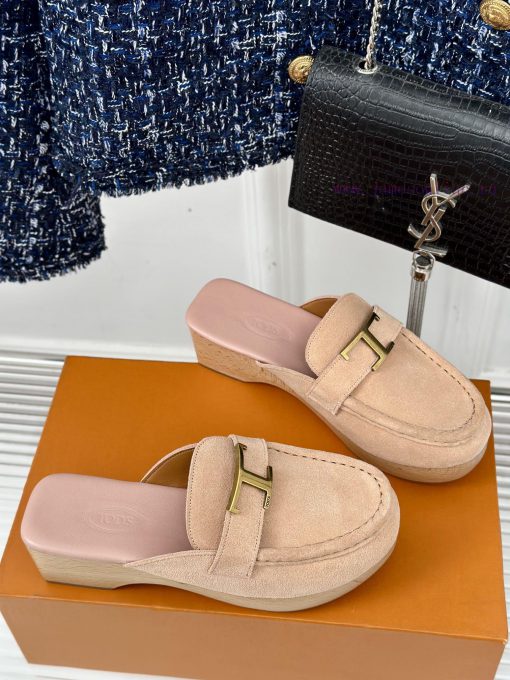 TOD's Classic Explosive Thick Bottom Metal BuckleHalf drag seriesOriginal customized calf le2tv08b5u - Image 4
