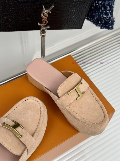 TOD's Classic Explosive Thick Bottom Metal BuckleHalf drag seriesOriginal customized calf le2tv08b5u - Image 6