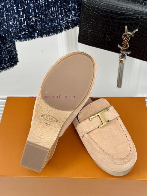 TOD's Classic Explosive Thick Bottom Metal BuckleHalf drag seriesOriginal customized calf le2tv08b5u - Image 10