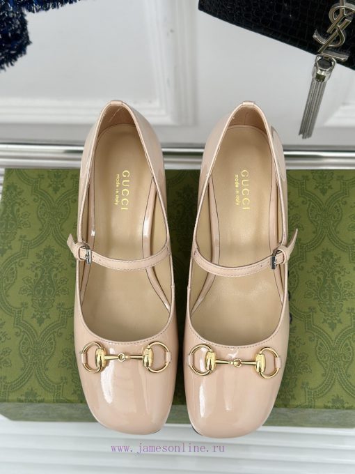 Gucci's timeless classic style with a horseneck buckle, fashionable Mary Jane single shoeOriiqpimemg - Image 5