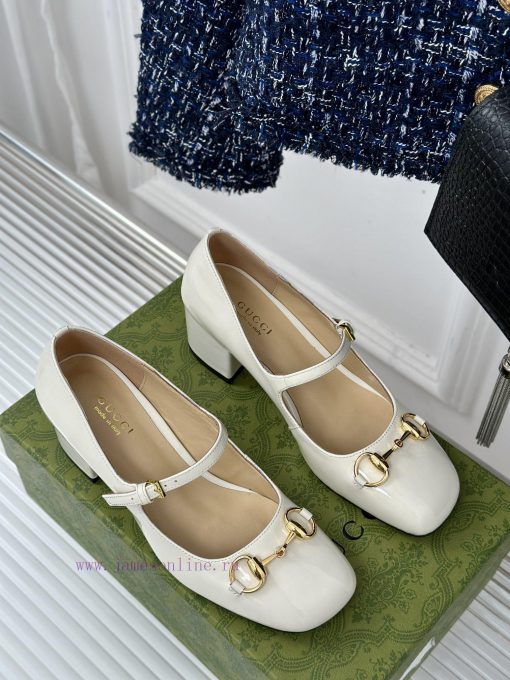 Gucci's timeless classic style with a horseneck buckle, fashionable Mary Jane single shoeOri6d3r2hh8 - Image 4