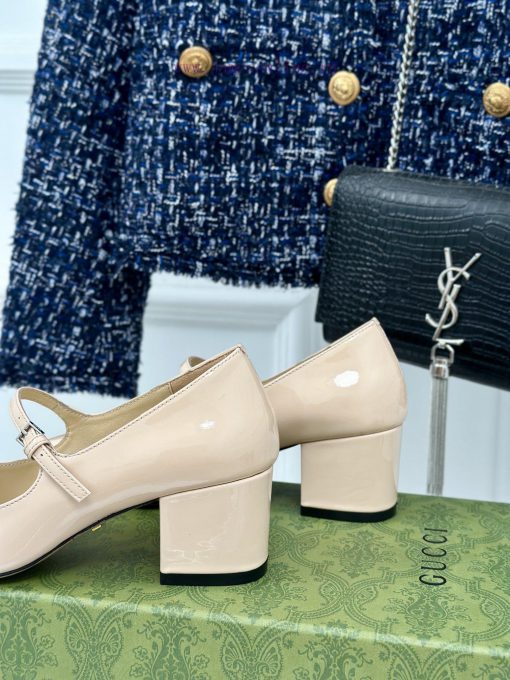 Gucci's timeless classic style with a horseneck buckle, fashionable Mary Jane single shoeOriiqpimemg - Image 7