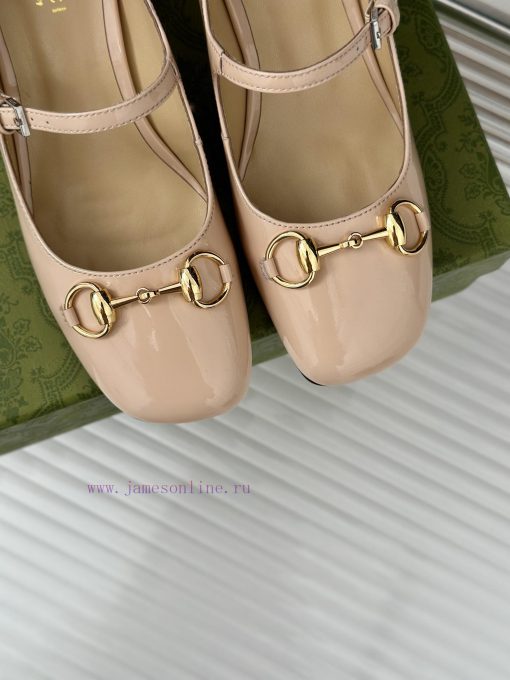 Gucci's timeless classic style with a horseneck buckle, fashionable Mary Jane single shoeOriiqpimemg - Image 8