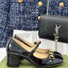 Gucci's timeless classic style with a horseneck buckle, fashionable Mary Jane single shoeOria3vmzszn