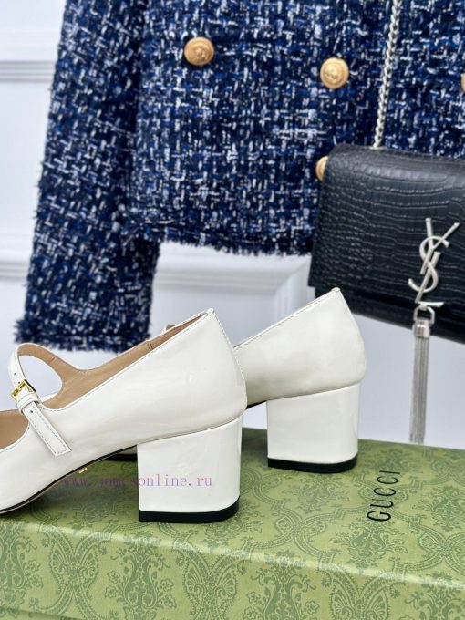 Gucci's timeless classic style with a horseneck buckle, fashionable Mary Jane single shoeOri6d3r2hh8 - Image 7