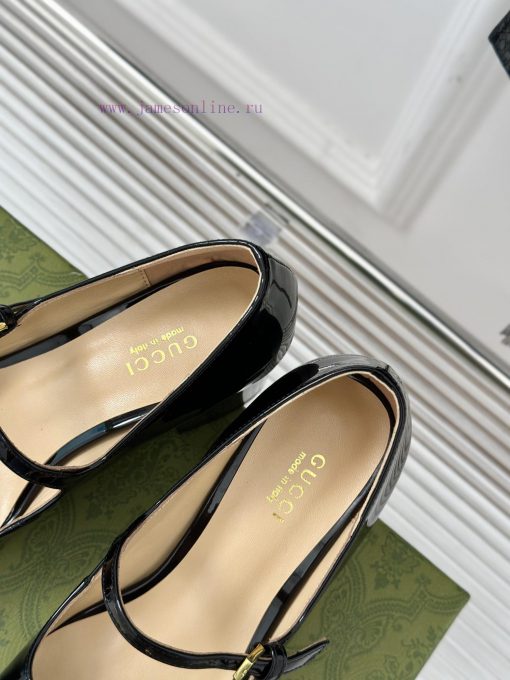 Gucci's timeless classic style with a horseneck buckle, fashionable Mary Jane single shoeOria3vmzszn - Image 9