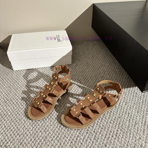 CELINE's new popular Arc de Triomphe British style flat sandals and slippers are simple, styfjn3k96l - Image 4