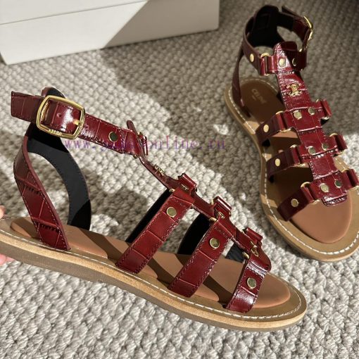 CELINE's new popular Arc de Triomphe British style flat sandals and slippers are simple, styoywel08s - Image 5