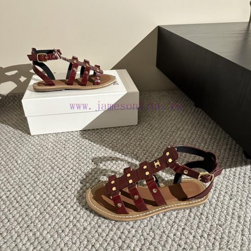 CELINE's new popular Arc de Triomphe British style flat sandals and slippers are simple, styoywel08s - Image 7