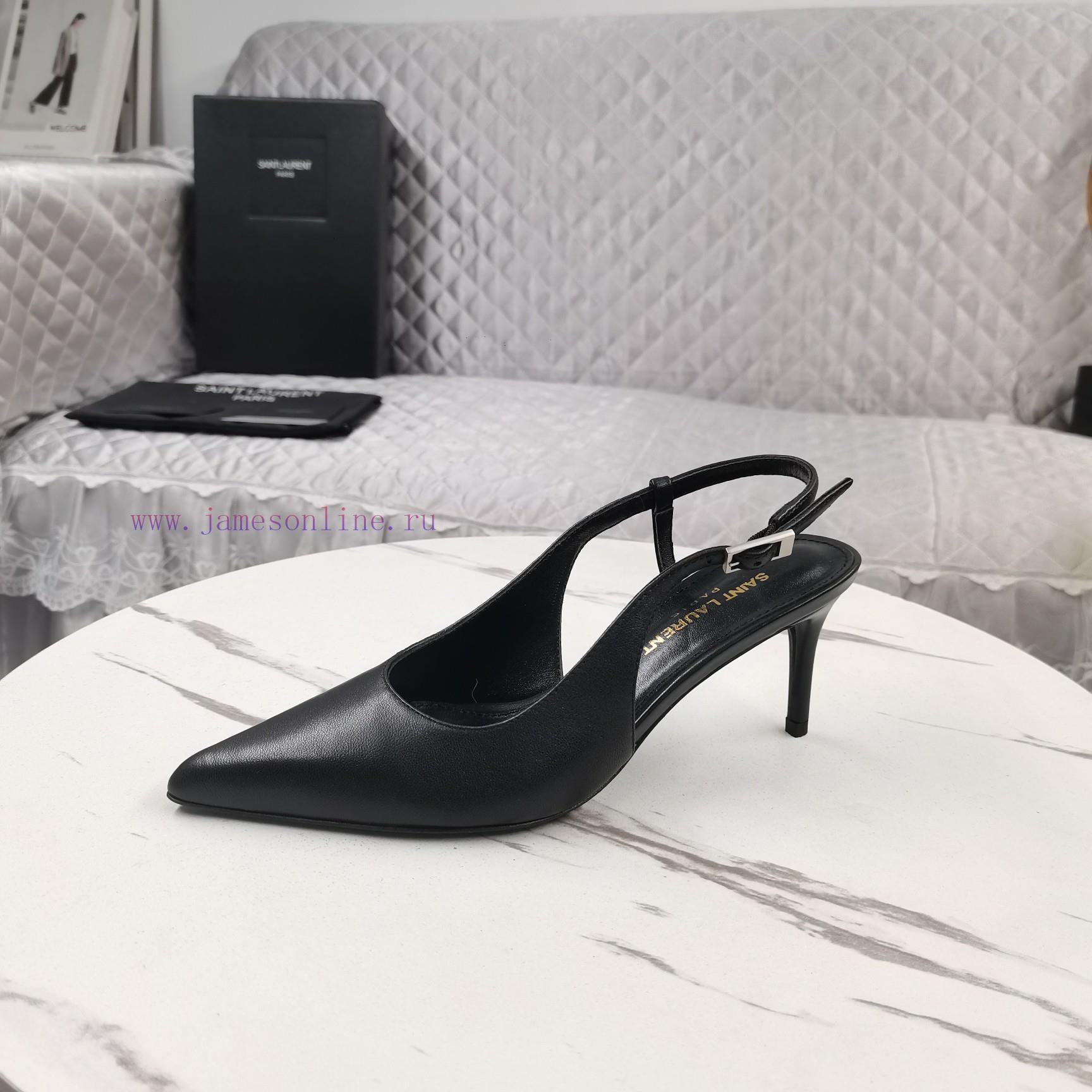 Shangxin YSL2024 New Baotou Middle Heel Back Empty SandalsCorrect version ️ Correct details 4faj53lx - Image 3