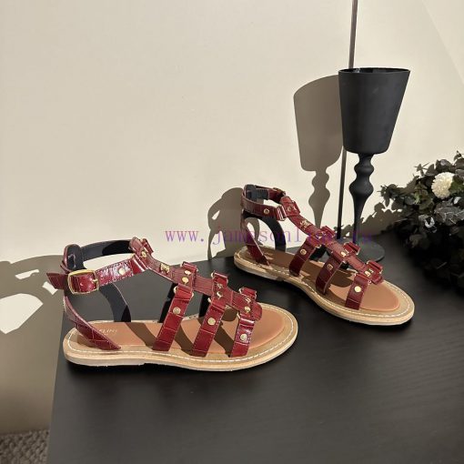 CELINE's new popular Arc de Triomphe British style flat sandals and slippers are simple, styoywel08s - Image 10