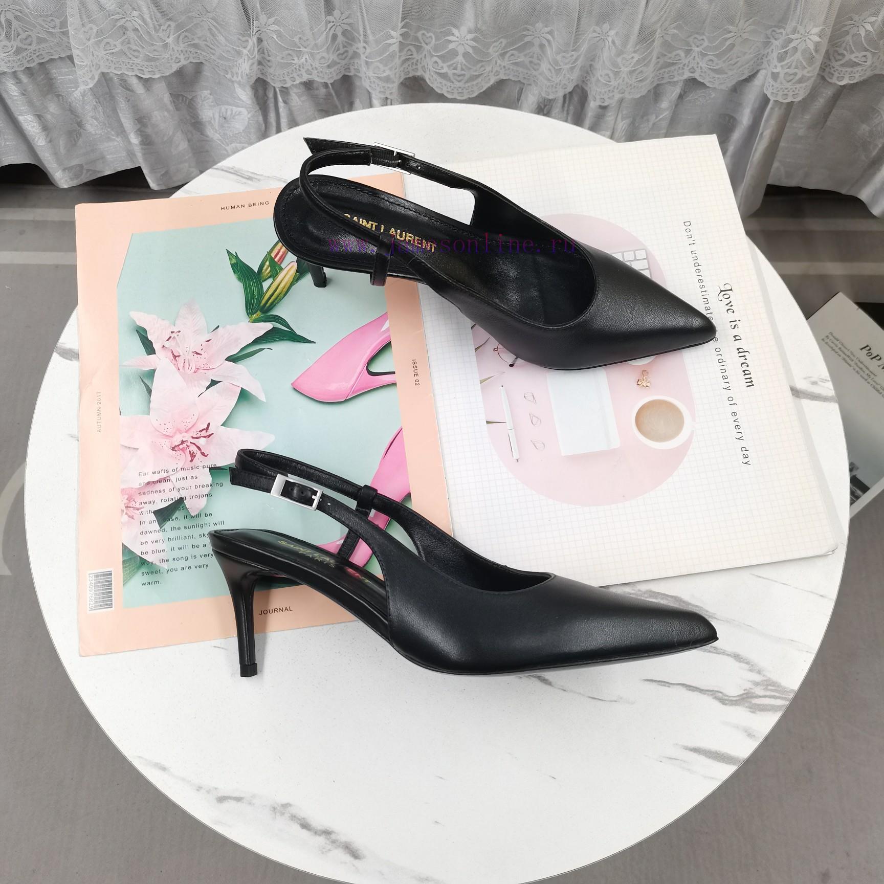 Shangxin YSL2024 New Baotou Middle Heel Back Empty SandalsCorrect version ️ Correct details 4faj53lx - Image 6