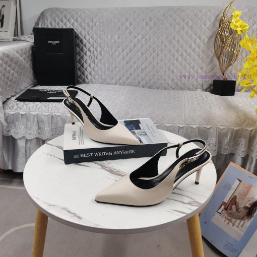 Shangxin YSL2024 New Baotou Middle Heel Back Empty SandalsCorrect version ️ Correct details ojs7mjwp - Image 3