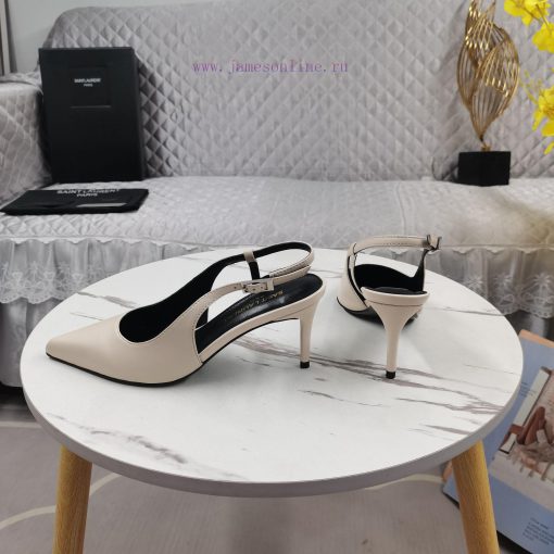 Shangxin YSL2024 New Baotou Middle Heel Back Empty SandalsCorrect version ️ Correct details ojs7mjwp - Image 4