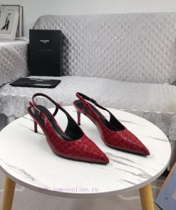Shangxin YSL2024 New Baotou Middle Heel Back Empty SandalsCorrect version ️ Correct details ozwkl239