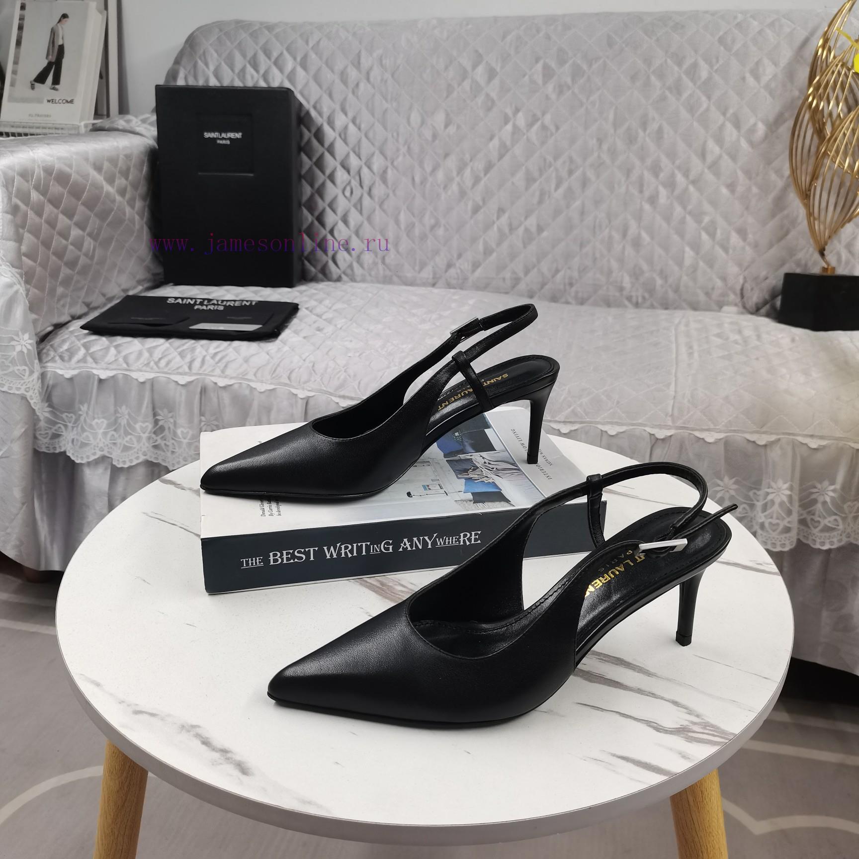 Shangxin YSL2024 New Baotou Middle Heel Back Empty SandalsCorrect version ️ Correct details 4faj53lx - Image 9