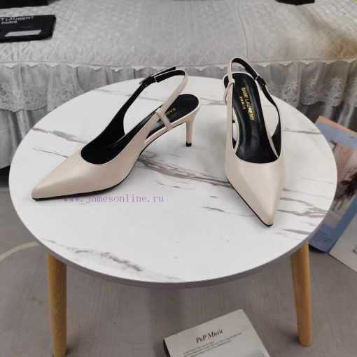 Shangxin YSL2024 New Baotou Middle Heel Back Empty SandalsCorrect version ️ Correct details ojs7mjwp - Image 5