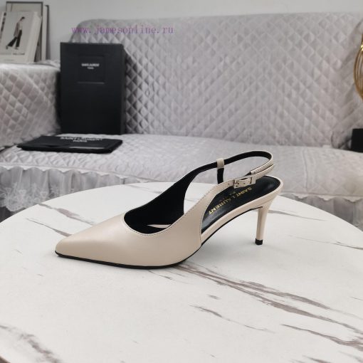Shangxin YSL2024 New Baotou Middle Heel Back Empty SandalsCorrect version ️ Correct details ojs7mjwp - Image 6