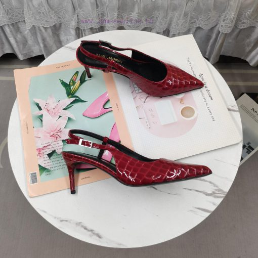 Shangxin YSL2024 New Baotou Middle Heel Back Empty SandalsCorrect version ️ Correct details ozwkl239 - Image 3