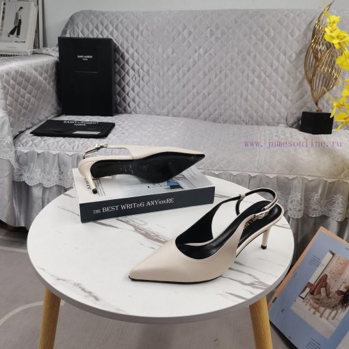 Shangxin YSL2024 New Baotou Middle Heel Back Empty SandalsCorrect version ️ Correct details ojs7mjwp - Image 7