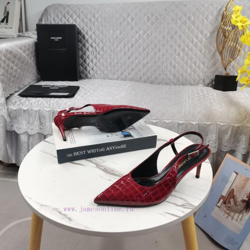 Shangxin YSL2024 New Baotou Middle Heel Back Empty SandalsCorrect version ️ Correct details ozwkl239 - Image 7