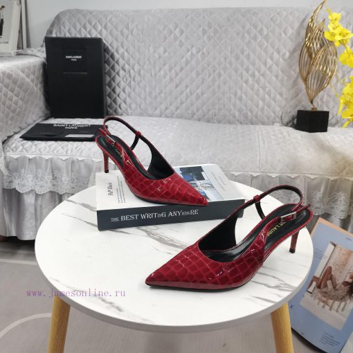 Shangxin YSL2024 New Baotou Middle Heel Back Empty SandalsCorrect version ️ Correct details ozwkl239 - Image 8