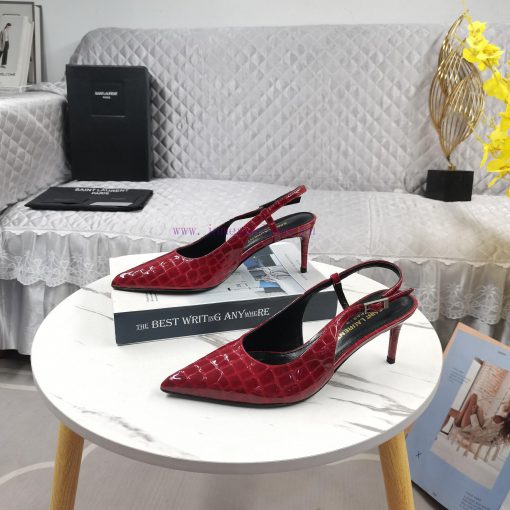 Shangxin YSL2024 New Baotou Middle Heel Back Empty SandalsCorrect version ️ Correct details ozwkl239 - Image 9