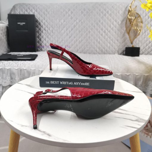 Shangxin YSL2024 New Baotou Middle Heel Back Empty SandalsCorrect version ️ Correct details ozwkl239 - Image 10