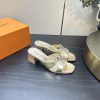 2024 early spring new LV donkey brand Louis Vuitton classic explosive hollow out thick heel hvr6o7as
