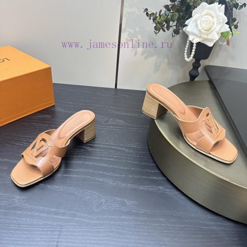 2024 early spring new LV donkey brand Louis Vuitton classic explosive hollow out thick heel vwqxohrh - Image 5