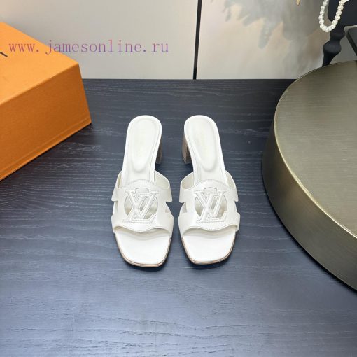 2024 early spring new LV donkey brand Louis Vuitton classic explosive hollow out thick heel yhgzq1oj - Image 2