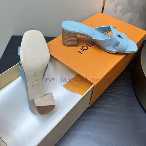 2024 early spring new LV donkey brand Louis Vuitton classic explosive hollow out thick heel o4a4kr2o - Image 10