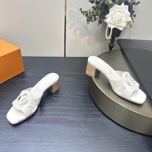 2024 early spring new LV donkey brand Louis Vuitton classic explosive hollow out thick heel yhgzq1oj - Image 5