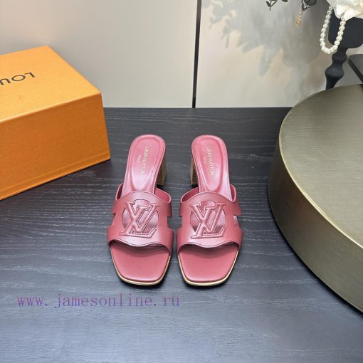 2024 early spring new LV donkey brand Louis Vuitton classic explosive hollow out thick heel gqpldr1w