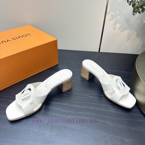 2024 early spring new LV donkey brand Louis Vuitton classic explosive hollow out thick heel yhgzq1oj - Image 6