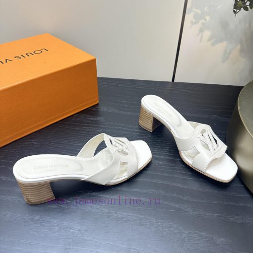 2024 early spring new LV donkey brand Louis Vuitton classic explosive hollow out thick heel yhgzq1oj - Image 7