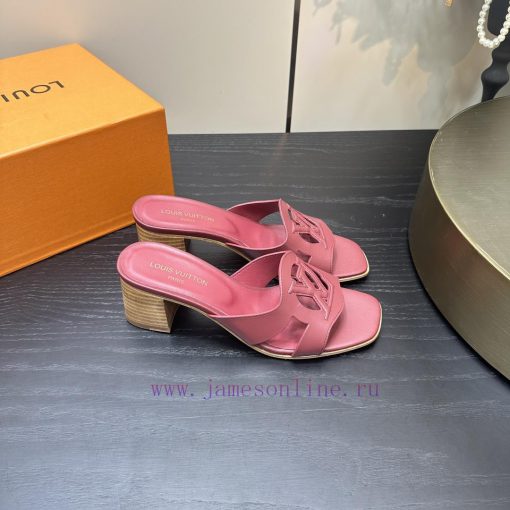 2024 early spring new LV donkey brand Louis Vuitton classic explosive hollow out thick heel gqpldr1w - Image 3