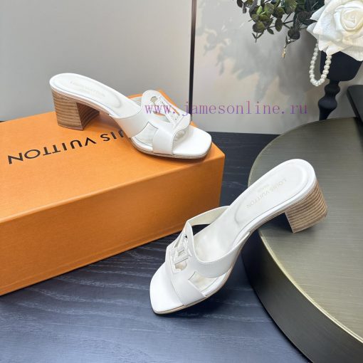 2024 early spring new LV donkey brand Louis Vuitton classic explosive hollow out thick heel yhgzq1oj - Image 8