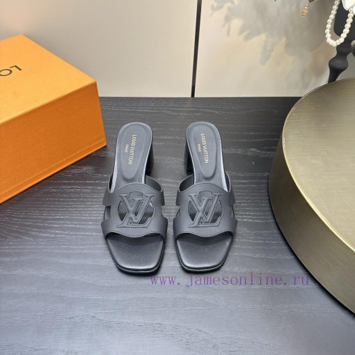2024 early spring new LV donkey brand Louis Vuitton classic explosive hollow out thick heel l4yvpg90