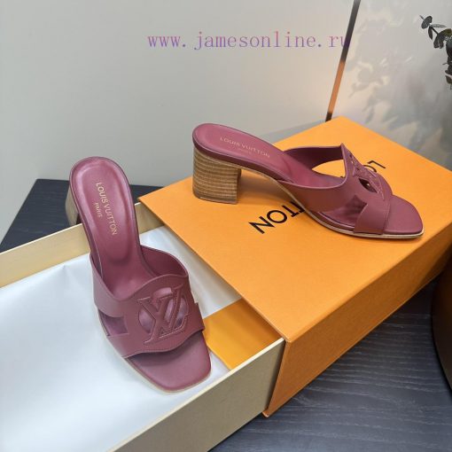 2024 early spring new LV donkey brand Louis Vuitton classic explosive hollow out thick heel gqpldr1w - Image 9