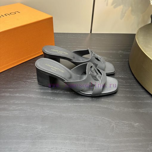 2024 early spring new LV donkey brand Louis Vuitton classic explosive hollow out thick heel l4yvpg90 - Image 3