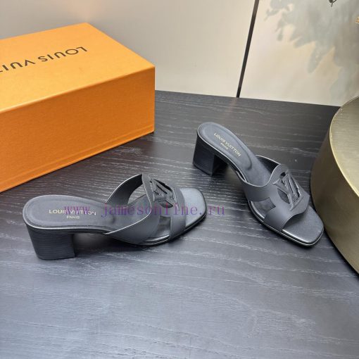 2024 early spring new LV donkey brand Louis Vuitton classic explosive hollow out thick heel l4yvpg90 - Image 6