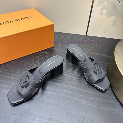 2024 early spring new LV donkey brand Louis Vuitton classic explosive hollow out thick heel l4yvpg90 - Image 7