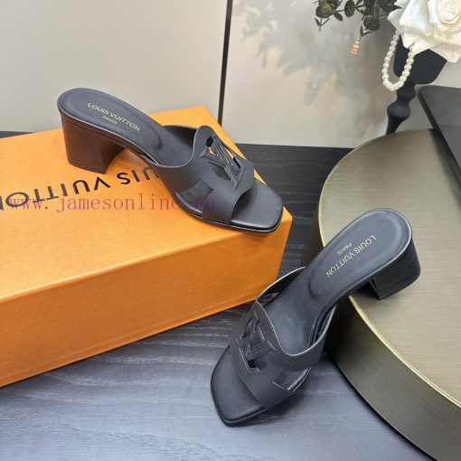 2024 early spring new LV donkey brand Louis Vuitton classic explosive hollow out thick heel l4yvpg90 - Image 8