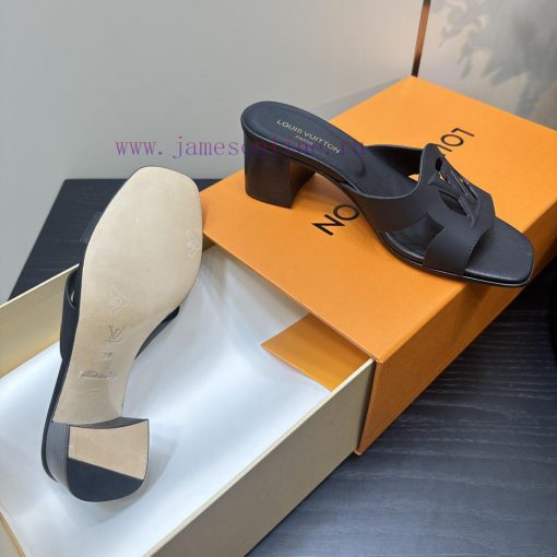 2024 early spring new LV donkey brand Louis Vuitton classic explosive hollow out thick heel l4yvpg90 - Image 10