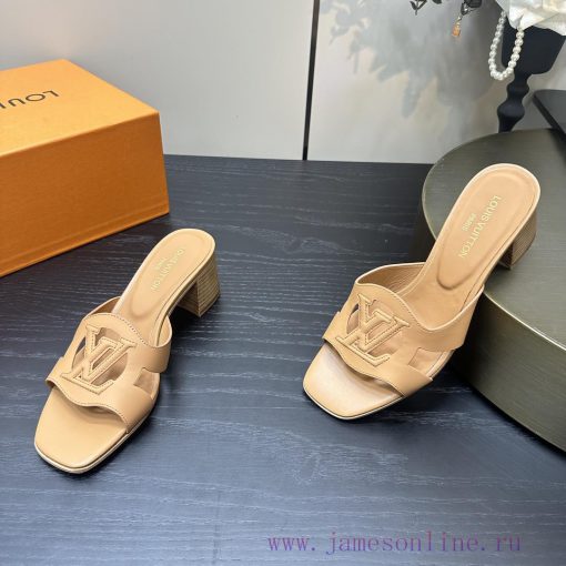 2024 early spring new LV donkey brand Louis Vuitton classic explosive hollow out thick heel c0dvabki - Image 4