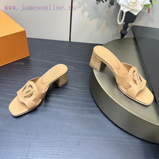 2024 early spring new LV donkey brand Louis Vuitton classic explosive hollow out thick heel c0dvabki - Image 5