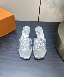 2024 early spring new LV donkey brand Louis Vuitton classic explosive hollow out thick heel vbjusnxu