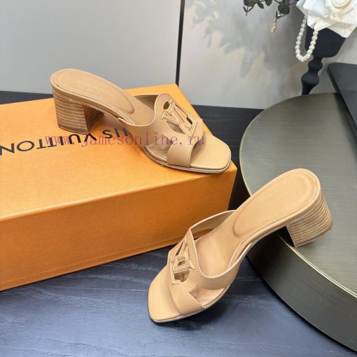2024 early spring new LV donkey brand Louis Vuitton classic explosive hollow out thick heel c0dvabki - Image 8
